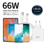 Carregador Rápido 66W USB-C para Huawei e Honor