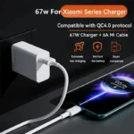 Carregador Rápido 67W USB-C para Xiaomi, Redmi e POCO