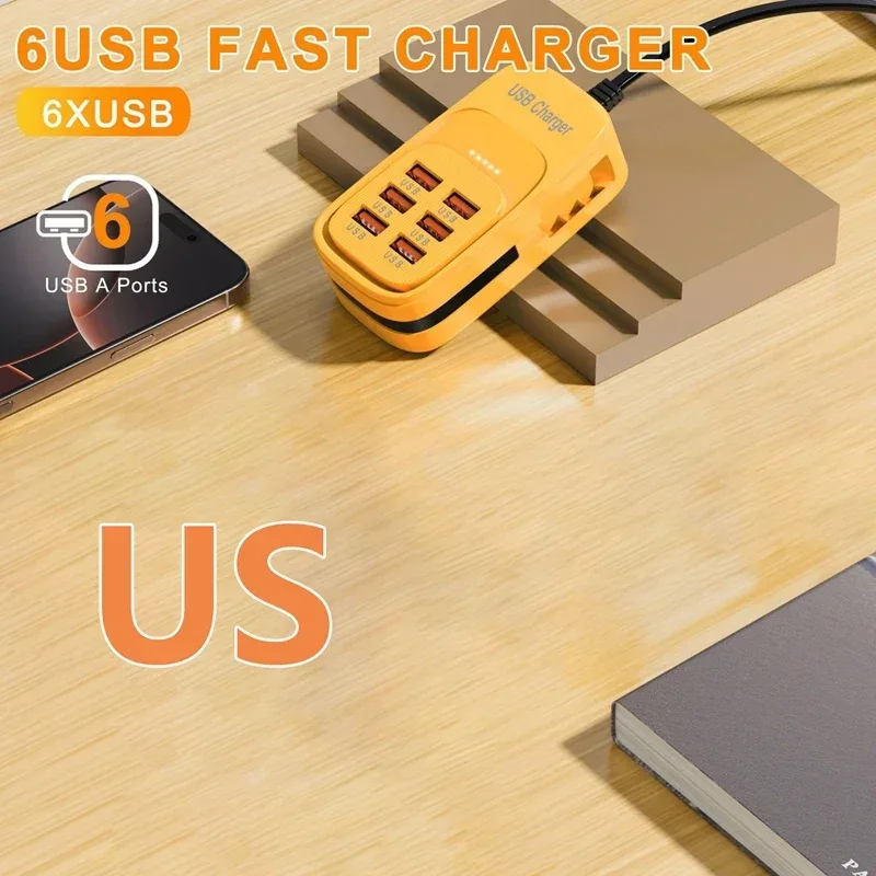 US Amarelo 6USB