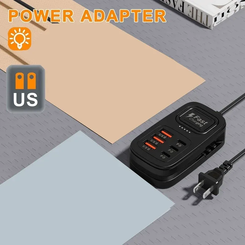 US Preto 3USB 3C